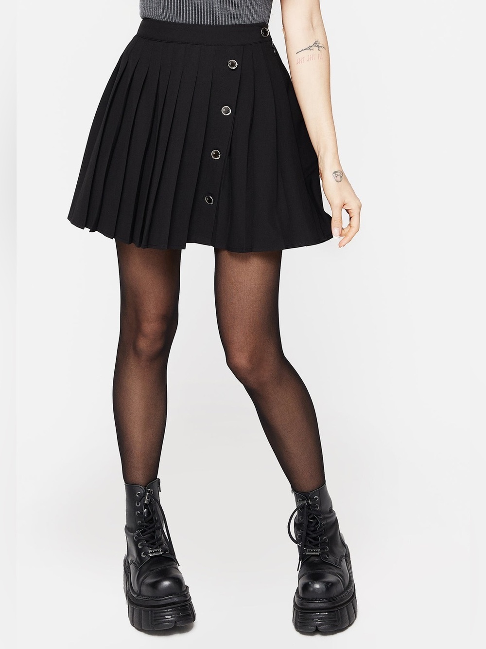 Disturbia Moonage Pleated Mini Skirt Size 14 Celestial Whimsygoth Emo Grunge